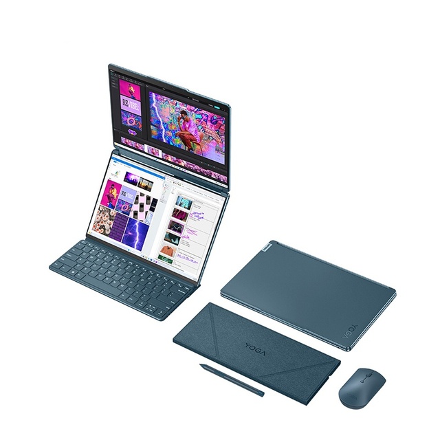 New Arrival Lenovo YOGA Book 9i 2024 AIPC 13.3" 2.8K OLED Dual-screen Flipbook Touchscreen Ultra 7-155U 32GB+1TB Notebook PC