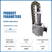 Table coulissante LY CL60 en alliage d'aluminium avec crémaillère, module de levage axe Z, manipulateur, rail de guidage spécial, banc de travail 10 kg