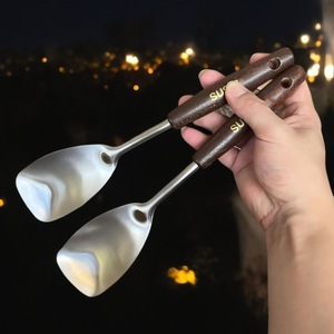 Retro Mini Shovel Stainless Steel Spatula Set 2 Pieces For Cooking Utensils - Product Image 4