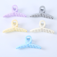 Pince à cheveux antidérapante en plastique mat couleur unie style macaron coréen, fabrication OEM/ODM TAIMENG, pour femme, idéale pour l'été, le quotidien et la rentrée scolaire