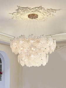 Lampadario <span class=keywords><strong>a</strong></span> fiori in vetro moderno per soggiorno sala da pranzo <span class=keywords><strong>camera</strong></span> da <span class=keywords><strong>letto</strong></span> decorazione per la casa lampada <span class=keywords><strong>a</strong></span> <span class=keywords><strong>sospensione</strong></span> lampada Lustre - Product Image 4