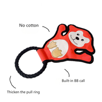 Jouet pour chien en peluche avec corde vocale, anneau de traction en Oxford pour les dents et les molaires