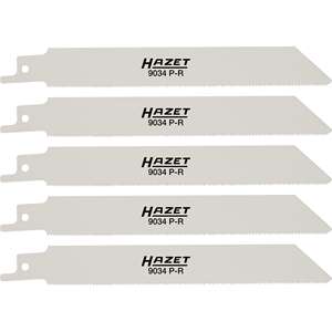 HAZET Reciprocating sabre <b>saw</b> <b>blades</b>∙ 18 teeth / inch ∙ bevelled ∙ corrugated teeth ∙ total length: 153 mm 9034P-R/5 ∙ Length: 1 - Product Image 1
