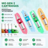 Cartouches d'aiguilles de tatouage jetables en acier inoxydable OEM personnalisées MO Gen 2 pour maquillage permanent des sourcils et art corporel