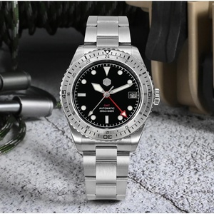 Reloj de Hombre San Martin SN0112 Design GMT de 38 mm, Reloj de Pulsera Mecánico Automático NH34 con Hora Mundial, Resistente al Agua 20 Bar, Cristal de Zafiro - Product Image 3
