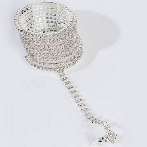 <span class=keywords><strong>Bracelet</strong></span> en cristal multicouche à la mode-Style minimaliste, chaîne de doigt élastique en strass scintillant pour femme - Product Image 3