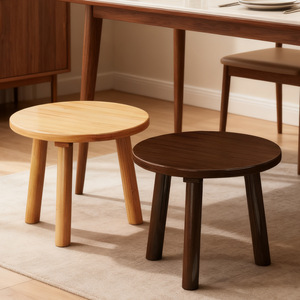Simple <b>Bamboo</b> <b>Stool</b> Natural Wood Color Thickened Stable Home Use For Children - Product Image 3