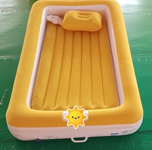 <span class=keywords><strong>Lit</strong></span> gonflable portable pour enfants, <span class=keywords><strong>lit</strong></span> de voyage gonflable pour tout-petit avec pare-chocs de sécurité <span class=keywords><strong>surélevé</strong></span>, nouvelle collection - Product Image 3