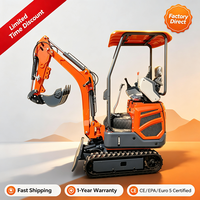 Mini-excavatrice compacte Hyundai Scavatore Bager de 1,2 tonne à moteur EPA, idéale pour l'agriculture, avec une grande hauteur de dégagement - Prix abordable