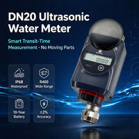 Débitmètre à ultrasons avec lecture de l'état de la vanne pour salle d'usine autonome, RS485 Modbus