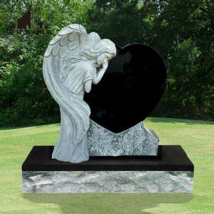 QUYANG – sculpture sur pierre de Style européen, granit, marbre blanc, femmes qui pleurent, ange, cimetière, tombe - Product Image 6