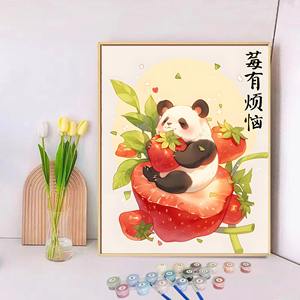 Peinture à l'huile numérique de Style chinois bricolage nouveau Style chinois peint à la main <span class=keywords><strong>tout</strong></span> va bien peinture à l'huile - Product Image 1