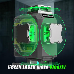 Niveau laser 16 lignes 360° auto-nivelant 4x360 ° Niveau laser rechargeable professionnel à faisceau vert 4D pour la construction et le montage d'images - Product Image 4