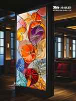 Panel de Vidrio Laminado con Diseño Estereoscópico, Vidrio Artístico de Color Personalizado para Hoteles, Villas, Vestíbulos, Uso Moderno y Duradero