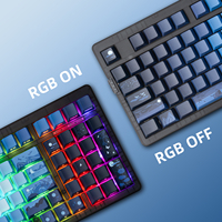 Clavier mécanique Zornher ZH980 Starry Sky, éclairage RVB programmable, sans fil, tri-mode, 97 touches, pour le bureau