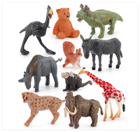 Figurines d'animaux en plastique, petite taille, réaliste, pour porte-clés, jouets miniatures éducatifs, sculpture de voiture, tableau de bord, vente en gros,