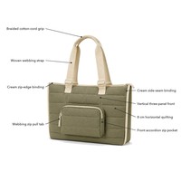 Tas Selempang Kampus Berbahan Polyester 190T Model Quilted, Ringan, Kasual, Bahan Taffeta, Logo Custom, Grosir, OEM, ODM