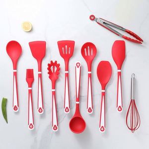 Kitchen Accessories Household Cocina 11 Pieces Cooking Utensils Sustainable <b>Silicone</b> Kitchen <b>Tools</b> Set With Holder - Product Image 1