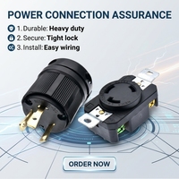 Prise de verrouillage à montage encastré L6-30R NEMA, prise/sortie à verrouillage par torsion pour générateur, mise à la terre 30 A 250V 2 pôles 3 fils