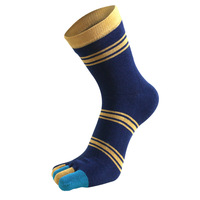 Xianghui coussin respirant haute qualité coton extérieur logo personnalisé course sport 5 doigts orteil chaussettes pour hommes