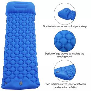 <span class=keywords><strong>Matelas</strong></span> pneumatique <span class=keywords><strong>gonflable</strong></span> automatique 1-2 personnes en PVC imperméable avec oreiller et pompe externe – Confort optimal, compact pour le camping - Product Image 2