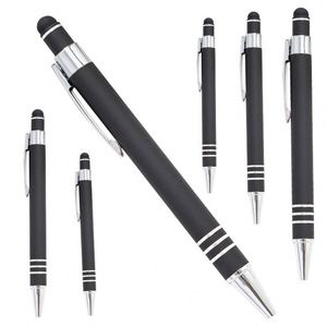 Promotion Bulk 2 in 1 Stylus Screen Aluminum Rod Metal Ballpoint <b>Pen</b> With Advertise Printable Engraved Personal Logo for Gift - Product Image 1