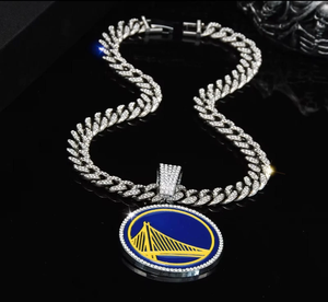 Diseño personalizado colgante collar nuevo baloncesto Golden State Warriors 24 pulgadas hombre mujer personalizado Hip Hop cadena cubana - Product Image 4