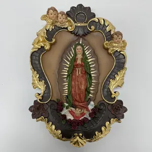 Objetos Decorativos Artísticos, Figura Religiosa, Decoración <span class=keywords><strong>de</strong></span> Pared <span class=keywords><strong>de</strong></span> la Virgen María, <span class=keywords><strong>Nuestra</strong></span> <span class=keywords><strong>Señora</strong></span> <span class=keywords><strong>de</strong></span> <span class=keywords><strong>Guadalupe</strong></span>, Adorno <span class=keywords><strong>de</strong></span> Pared para Decoración <span class=keywords><strong>de</strong></span> Iglesias - Product Image 1