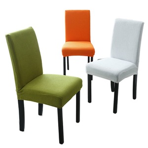 Funda elástica universal para silla, color sólido, de franela, lavable a máquina, para juego de sillas de comedor - Product Image 5