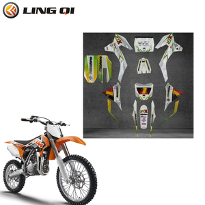 Kit de Gráficos y Calcomanías de <span class=keywords><strong>Vinilo</strong></span> <span class=keywords><strong>3M</strong></span> LINGQI de Personalidad Racing Compatible con Moto de Cross KT SX65 SX 65 2002-2008 - Product Image 5