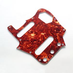 Golpeador de guitarra de plástico estilo <span class=keywords><strong>Jaguar</strong></span> de 3 capas para tortuga con Color rojo/marrón tortuga 10 agujeros para guitarras eléctricas personalizadas - Product Image 5
