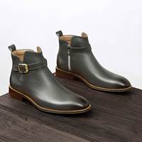 Sepatu Boots Chelsea Chukka Pria Kulit Sapi Berkualitas Tinggi, Formal, Tahan Air, Penambah Tinggi, Anti-Selip, Musim Dingin Gugur