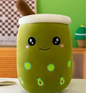 Vendita calda peluche con bolle di tè cuscino con animali ripieni decorazione per la casa per bambini regalo di compleanno morbido giocattolo di peluche Boba - Product Image 2