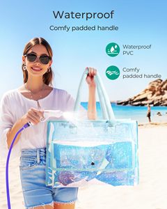 Bolso de Mano de Gran Capacidad Impermeable Personalizado a Precio de Fábrica, Bolso de Hombro para Mujer con Bolsillo para Teléfono, Bolso de Playa para Vacaciones de Verano - Product Image 3