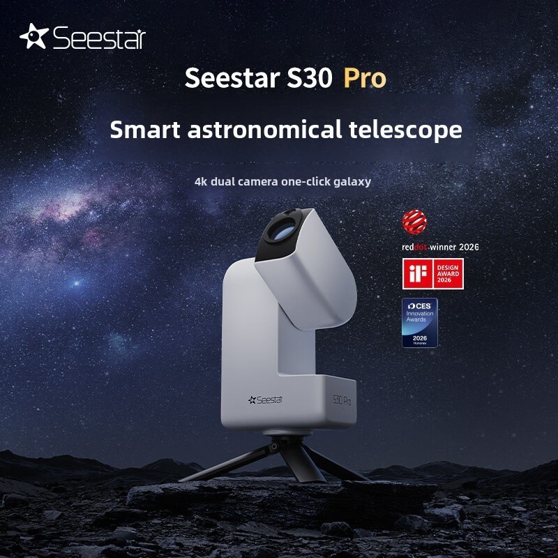 Seestar S30 Pro Professional-Grade Smart <strong>Telescope</strong> with Auto-GoTo for Lunar <strong>Observation</strong> and Astrophotography <strong>Camera</strong>