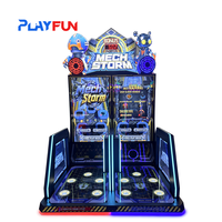 Machine de jeu d'arcade à monnayeur et à récompense de billets, pour 2 joueurs, avec détection de mouvement des pieds, thème Mech Storm, pour centre de jeux et parc d'attractions