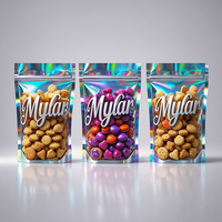 Emballage de stockage alimentaire personnalisé en feuille d'aluminium blanche pour bonbons Pochette debout zip-lock biodégradable anti-odeur Sacs en mylar avec logo