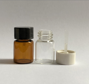 Botella de vidrio de tubo de aceite esencial vacía ámbar de 5ml y 10ml con tapa de espátula, vial de pegamento con tapa de barra plana para cosméticos al por mayor - Product Image 1