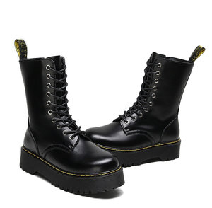 Nouvelles Bottines d’Hiver et d’Automne Antidérapantes à Talon Épais Pour <span class=keywords><strong>Femme</strong></span>, Bottes de Travail en Cuir Confortables et Tendance Nouvelle-Angleterre - Product Image 4