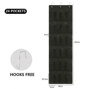 Foldable Eco-Friendly Polyester Clear 24 Mesh Pockets Multifunction Cheap Large Door <b>Hanging</b> <b>Shoe</b> Closet Organizer <b>Storage</b> Bags - Product Image 4