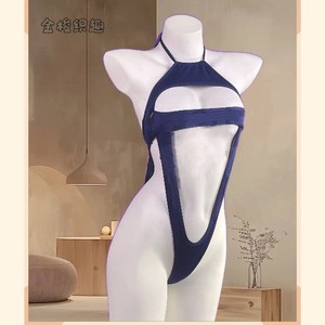 Combinaison sexy en tissu tissé Golden Shuttle, bleu transparent, lingerie féminine, costume 064 - Product Image 3