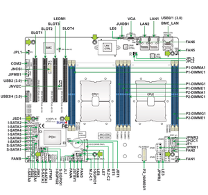 Carte mère de serveur ATX MBD-X12DPL-NT6/X12DPL-I6 avec double socket LGA-4189 (SocketP+) Intel C621A, prise en charge DDR4, nouvelle livraison rapide - Product Image 3