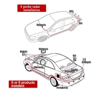 Kit de capteurs de stationnement universel, avertisseur sonore, radar de recul, indicateur sonore, système à 4 sondes, kit de capteurs de stationnement
