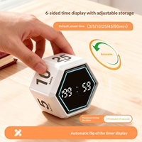Timer Digital Multifungsi Enam Sisi dengan Pengaturan Volume, Alarm, dan Fitur Flip untuk Pemantauan Tugas dan PR Siswa