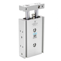 Cilindro Neumático de Doble Eje y Doble Vástago de la Serie TDA Industrial, con Opciones de Montaje Pequeñas y Flexibles