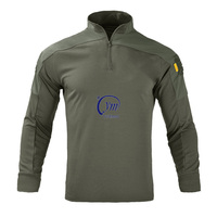 Chemises tactiques pour hommes en nylon et élasthanne respirantes et à séchage rapide avec logo personnalisé pour la randonnée, le cyclisme et l'entraînement