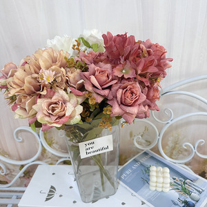 Flores Artificiales Tangyue, 10 Cabezas, Decoración de Boda de Seda, Colores Otoñales, Arreglo Floral, Decoración del Hogar - Product Image 3