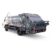 Camion de recyclage JMC 6CBM à transmission manuelle, 4x2, avec compacteur à roues, moteur, pour la collecte des déchets urbains