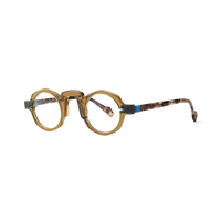 Monturas Ópticas de Acetato de Moda, Monturas de Gafas Redondas Vintage, Diseño Único, Venta al Por Mayor