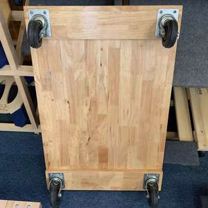 Grand plateau de meubles en bois massif chariot à main chariot mobile à quatre roues chariot avec plate-forme personnalisable OEM - Product Image 5